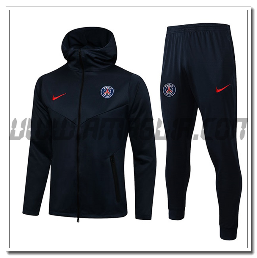 Tuta Giacca con Cappuccio Jordan PSG Blu 2021 2022