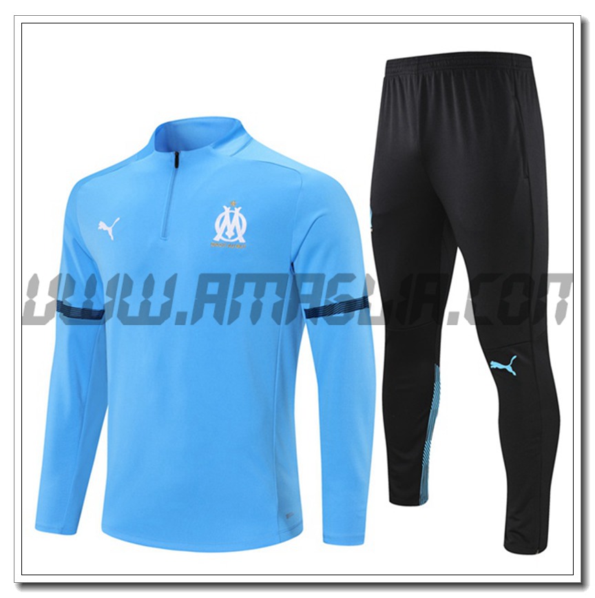 Tuta Allenamento Marsiglia OM Blu/Nero 2021 2022