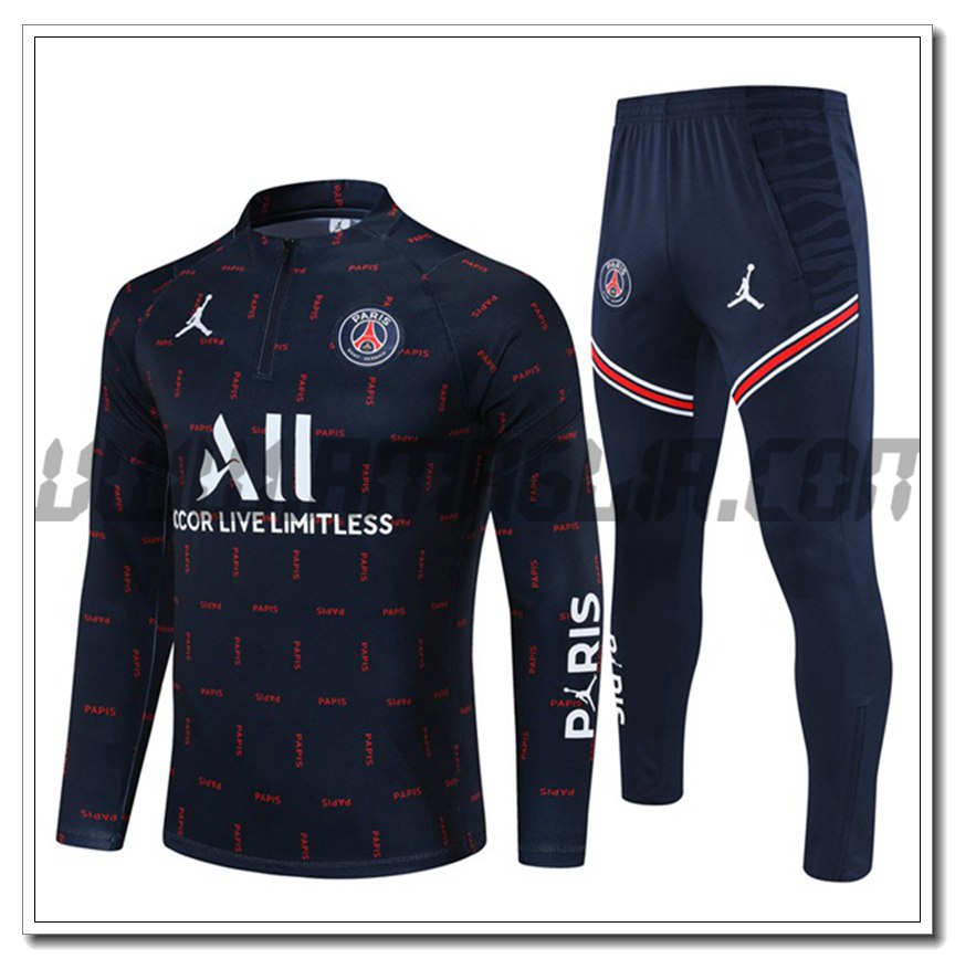 Tuta Allenamento Jordan PSG Blu Marino/Bianco 2021 2022