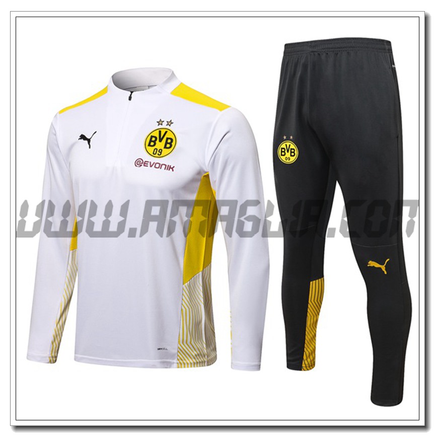Tuta Allenamento Dortmund BVB Bianco/Giallo 2021 2022