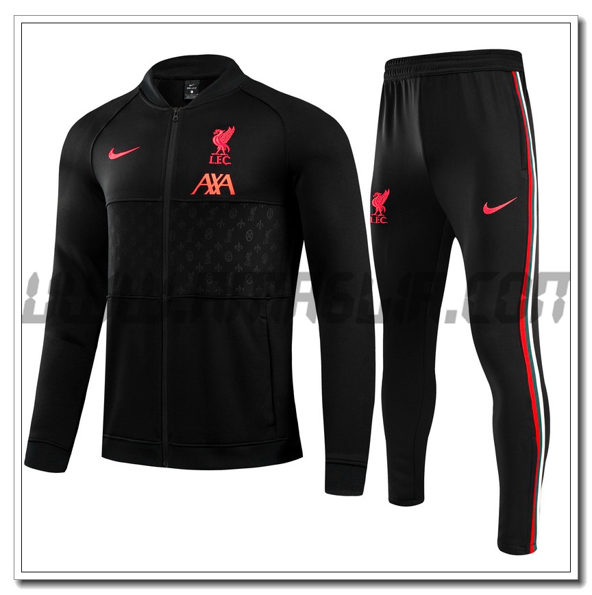Tuta Giacca Allenamento FC Liverpool Nero/Rosso 2021 2022
