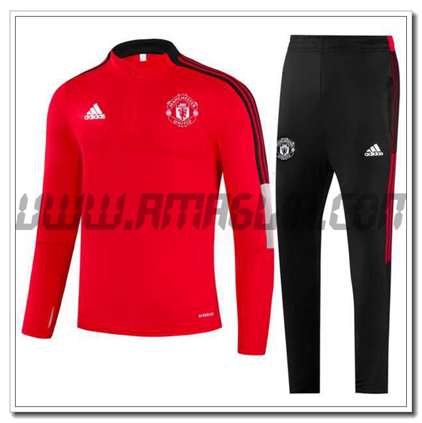 Tuta Allenamento Manchester United Bambino Rosso/Nero 2021 2022