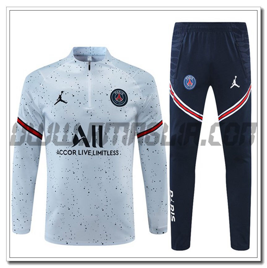 Tuta Allenamento Jordan PSG Bambino Grigio/Rosso 2021 2022