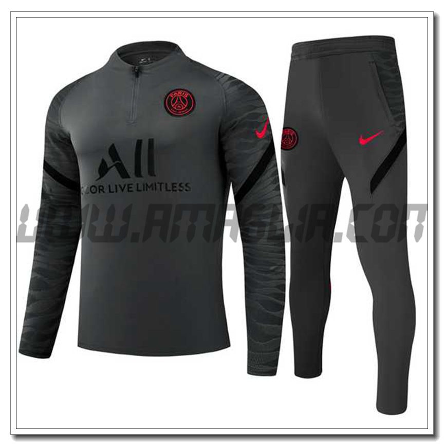 Tuta Allenamento Jordan PSG Bambino Grigio 2021 2022