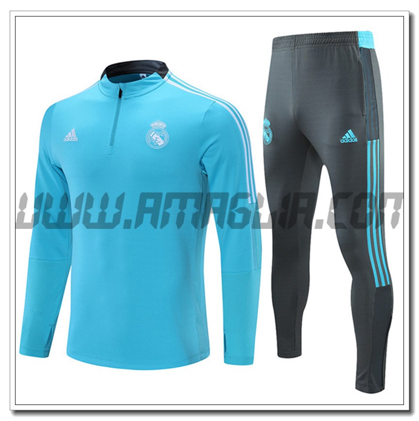 Tuta Allenamento Real Madrid Bambino Azzurro 2021 2022
