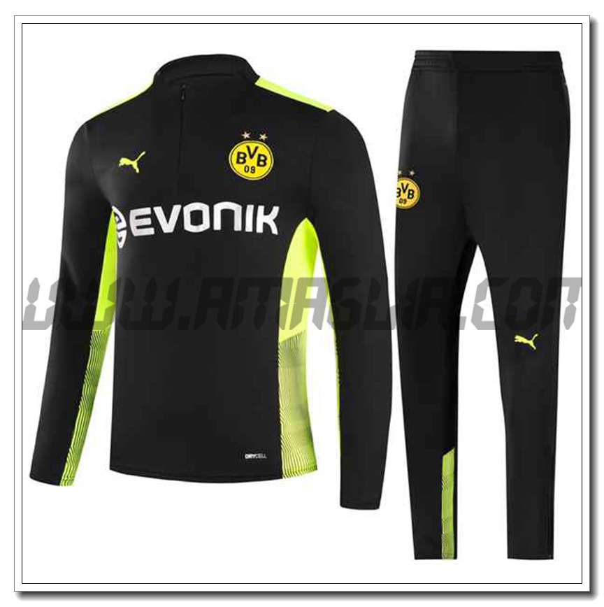 Tuta Allenamento Dortmund BVB Bambino Nero/Verde 2021 2022