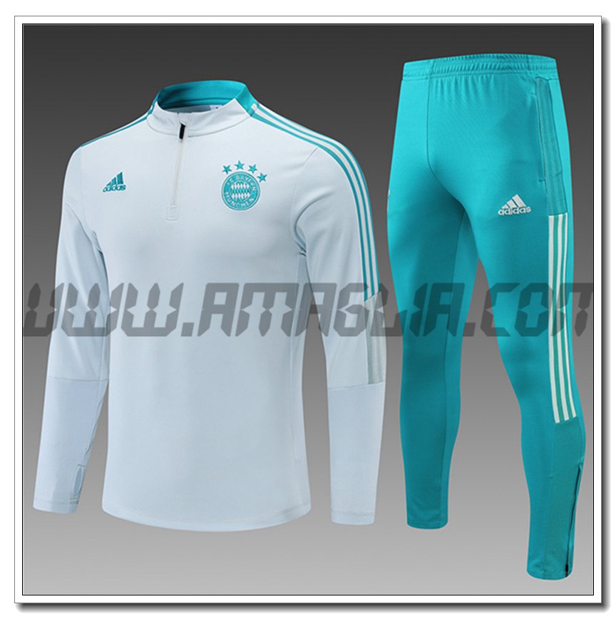 Tuta Allenamento Bayern Monaco Bambino Bianco 2021 2022
