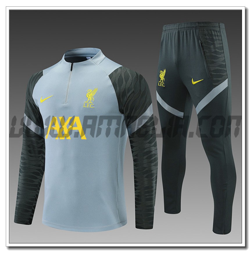 Tuta Allenamento FC Liverpool Bambino Blu Grigio Chair 2021 2022