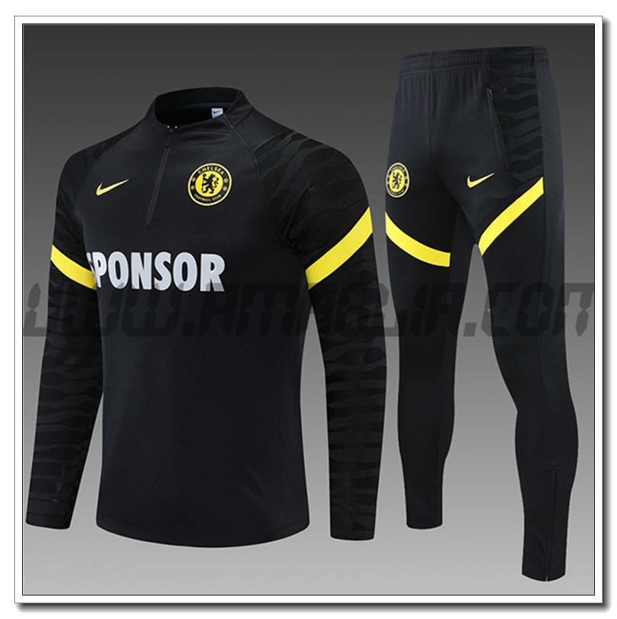 Tuta Allenamento FC Chelsea Bambino Nero 2021 2022