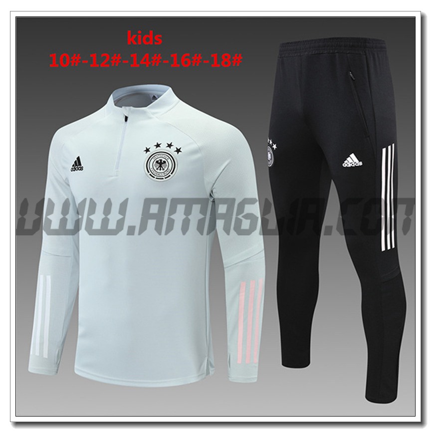 Tuta Allenamento Germania Bambino Grigio Chiaro 2021 2022