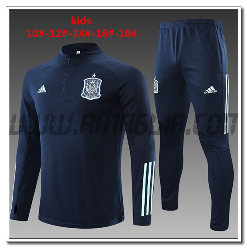 Tuta Allenamento Spagna Bambino Blu Marino 2021 2022