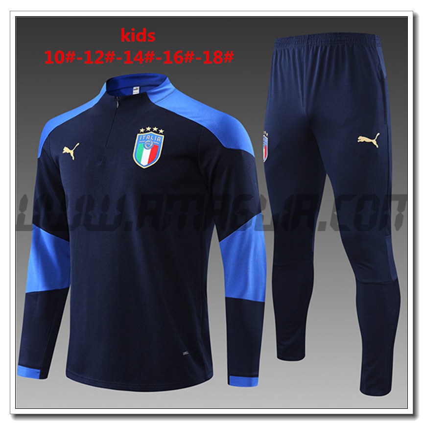 Tuta Allenamento Italia Bambino Blu Marino 2021 2022