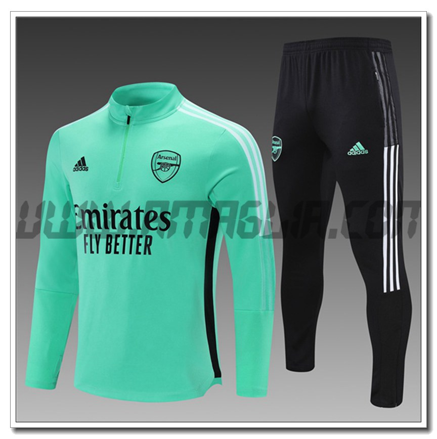 Tuta Allenamento Arsenal Bambino Verde 2021 2022