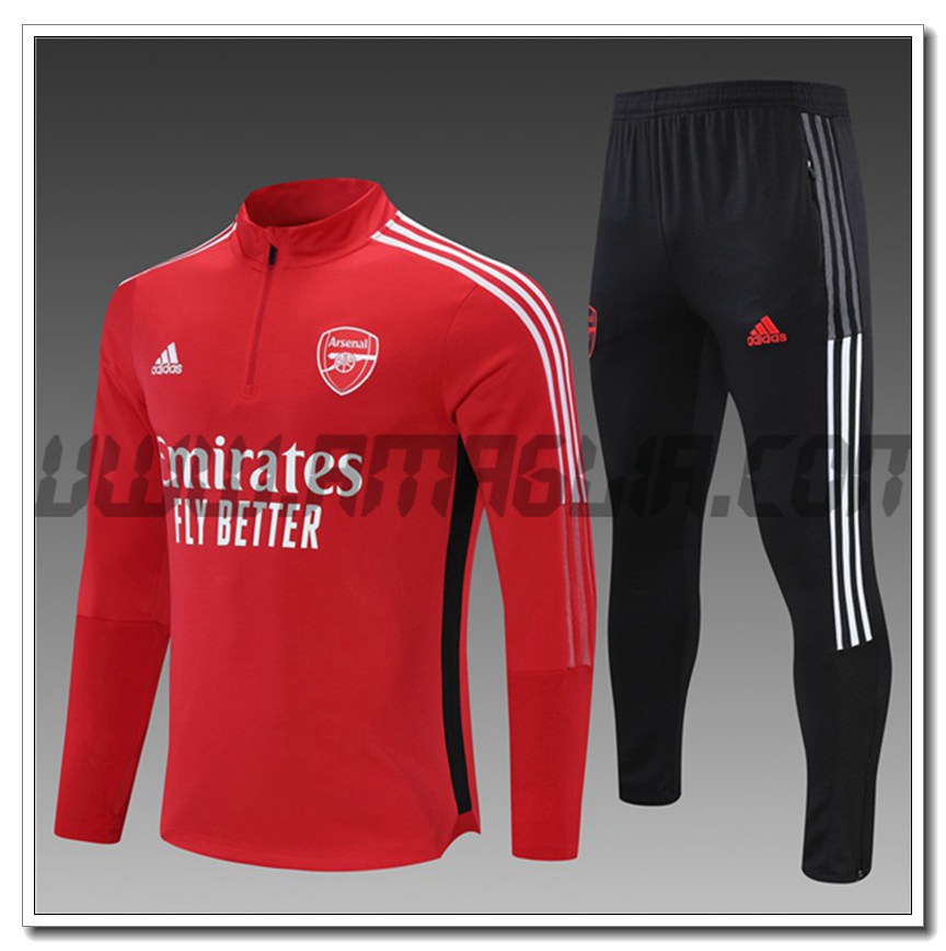 Tuta Allenamento Arsenal Bambino Rosso 2021 2022 -1