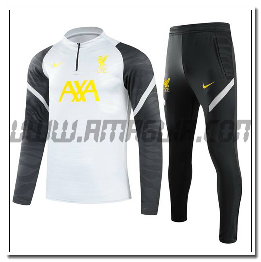 Tuta Allenamento FC Liverpool Bambino Bianco 2021 2022