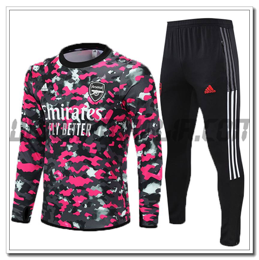 Tuta Allenamento Arsenal Bambino Grigio/Rosa 2021 2022