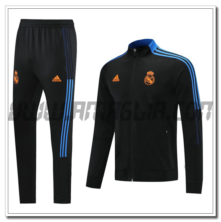 Tuta Giacca Allenamento Real Madrid Bambino Nero 2021 2022