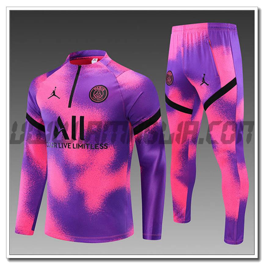 Tuta Allenamento Jordan PSG Bambino Rosso/Pouple 2021 2022