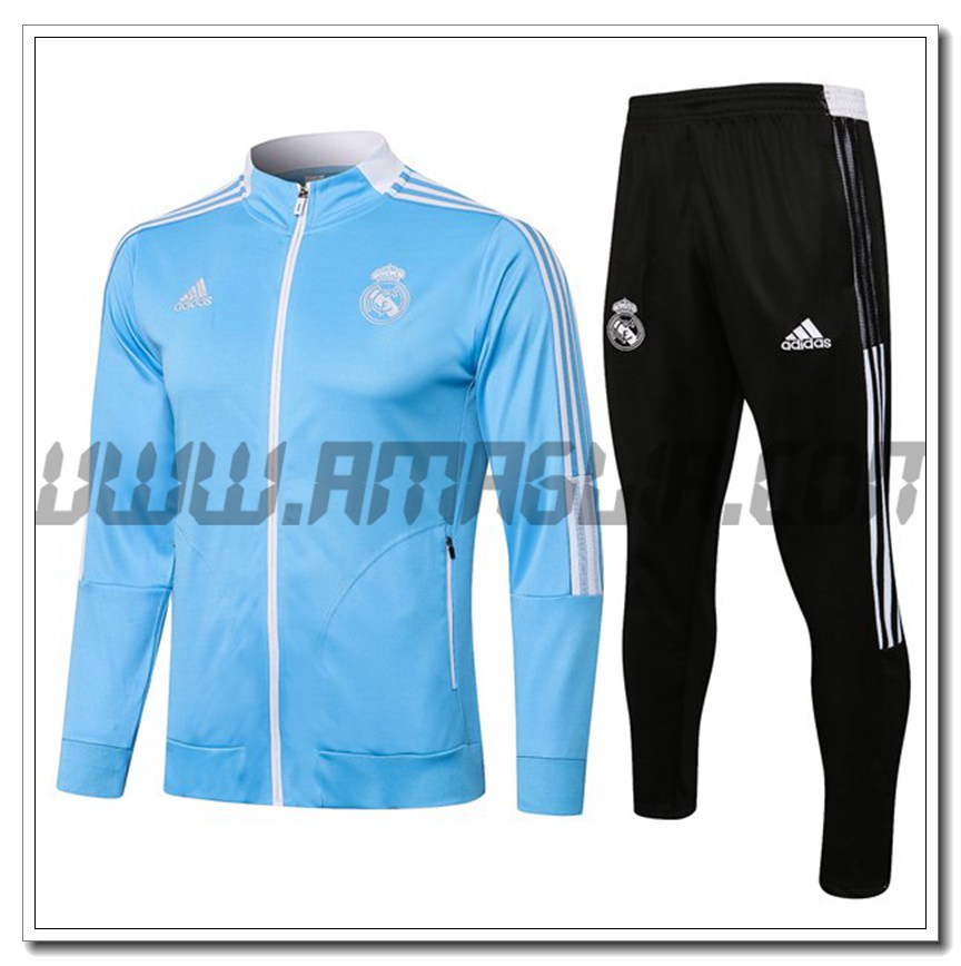 Tuta Giacca Allenamento Real Madrid Bambino Blu 2021 2022