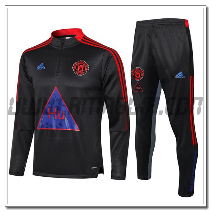 Tuta Allenamento Manchester United Grigio Buio 2021 2022