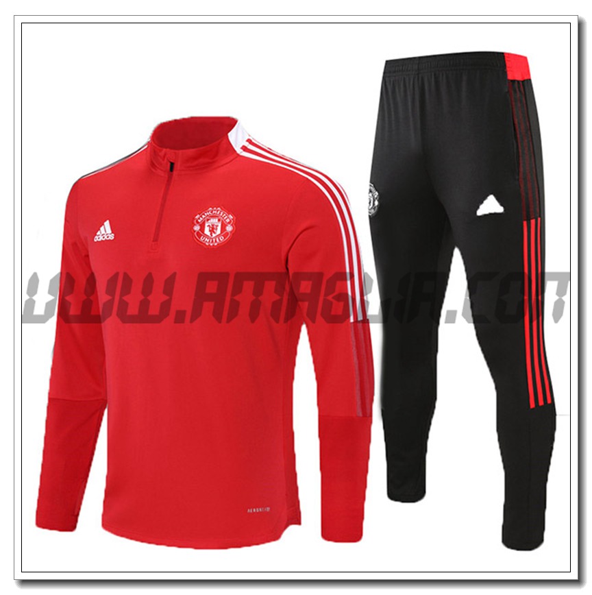 Tuta Allenamento Manchester United Rosso/Bianco 2021 2022