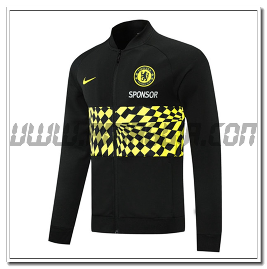 Nuova Giacca Calcio FC Chelsea Nero/Giallo 2021 2022
