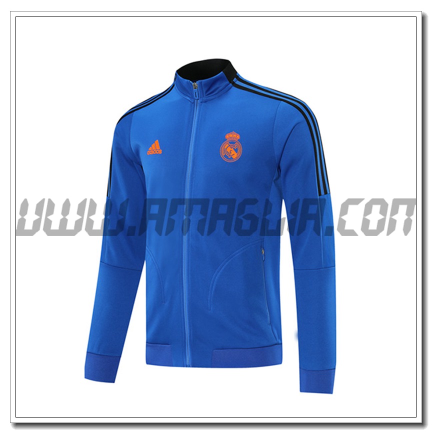 Nuova Giacca Calcio Real Madrid Blu 2021 2022 -1