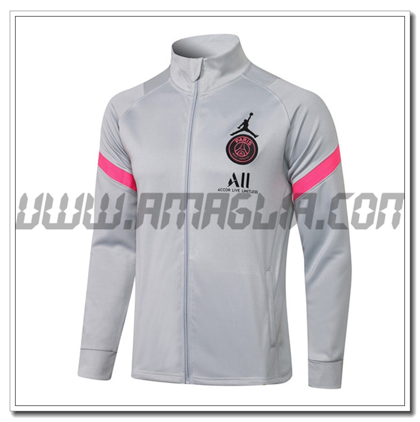 Nuova Giacca Calcio Jordan PSG Grigio 2021 2022