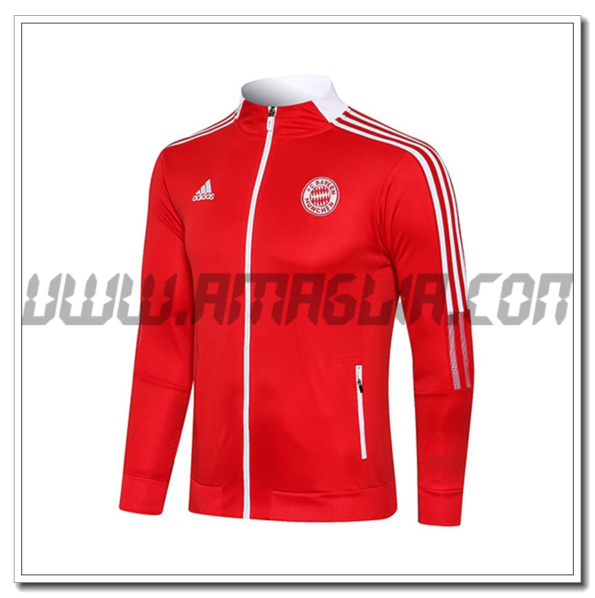 Nuova Giacca Calcio Bayern Monaco Rosso 2021 2022 -2