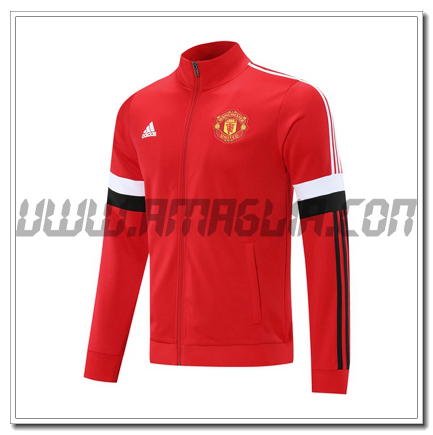 Nuova Giacca Calcio Manchester United Rosso/Bianco 2021 2022