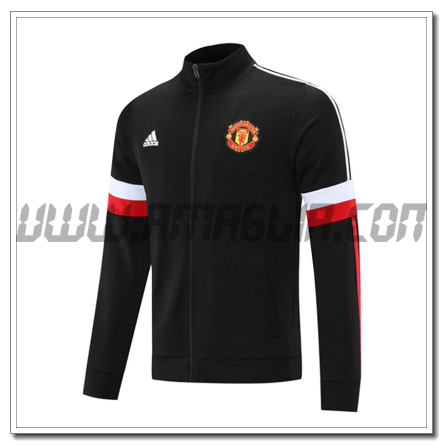 Nuova Giacca Calcio Manchester United Nero/Bianco 2021 2022