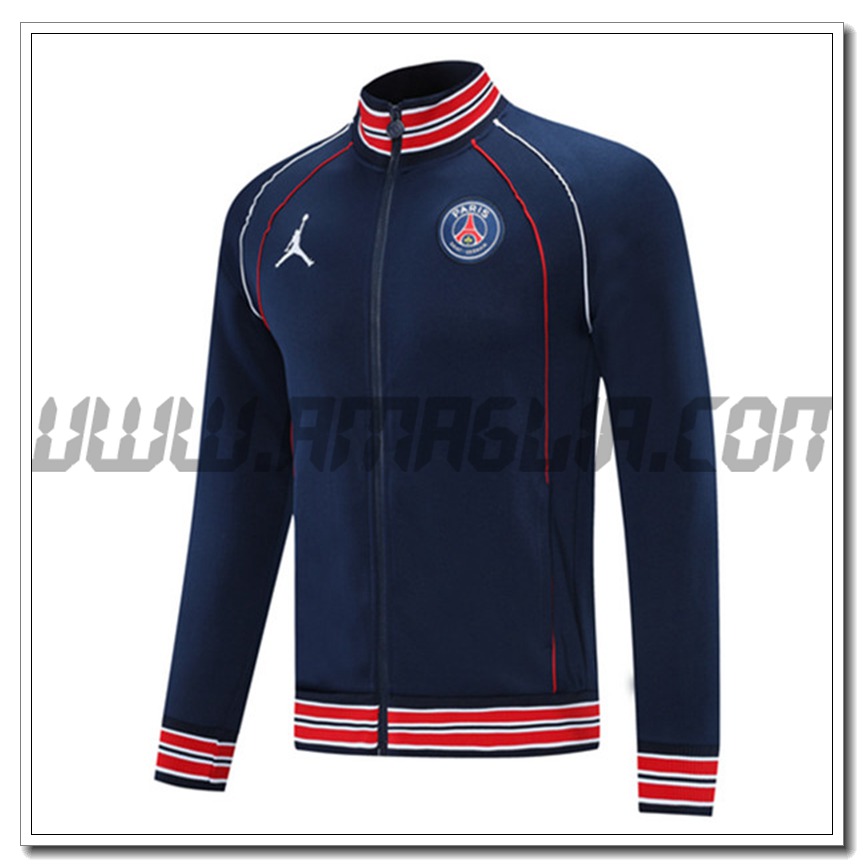 Nuova Giacca Calcio Jordan PSG Blu Marino 2021 2022