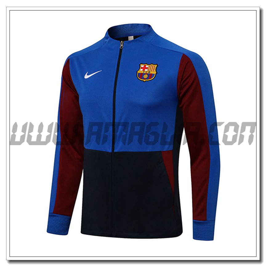 Nuova Giacca Calcio FC Barcellona Nero/Blu 2021 2022