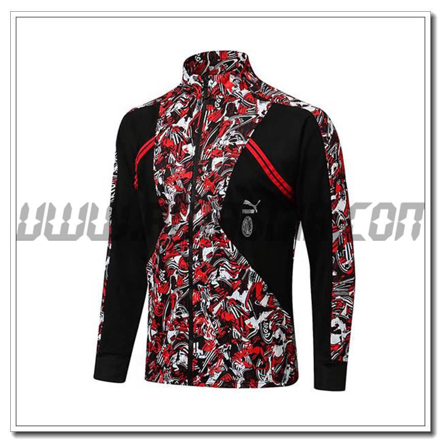 Nuova Giacca Calcio AC Milan Rosso/Bianco/Nero 2021 2022