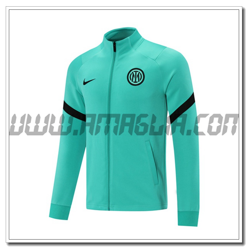 Nuova Giacca Calcio Inter Milan Verde/Nero 2021 2022