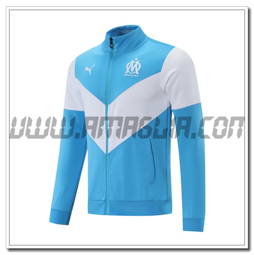 Nuova Giacca Calcio Marsiglia OM Bianco/Blu 2021 2022