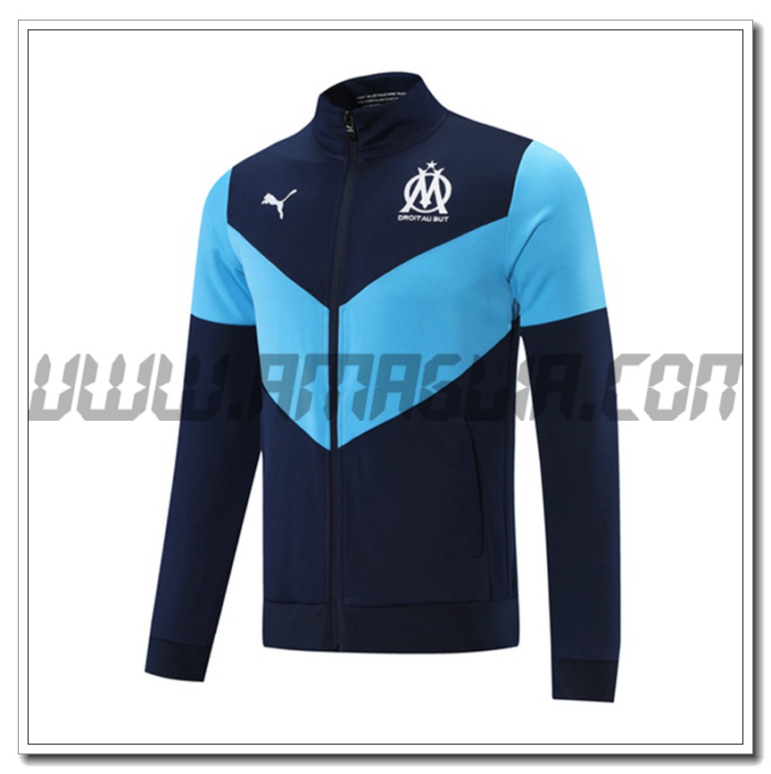 Nuova Giacca Calcio Marsiglia OM Blu/Nero 2021 2022