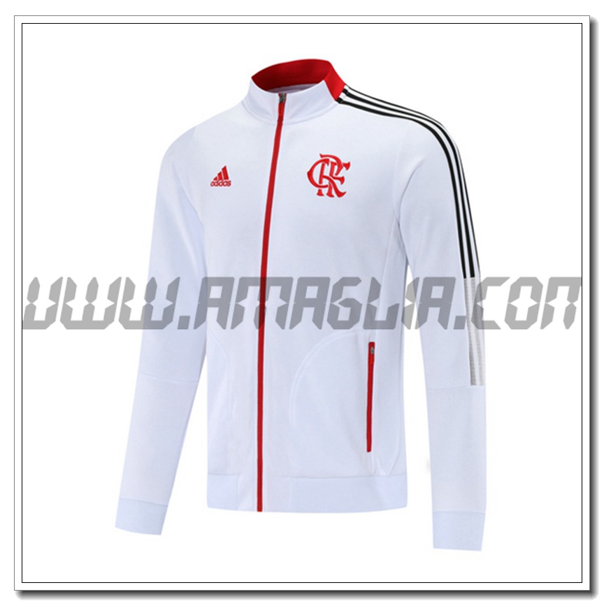 Nuova Giacca Calcio Flamengo Bianco/Rosso 2021 2022