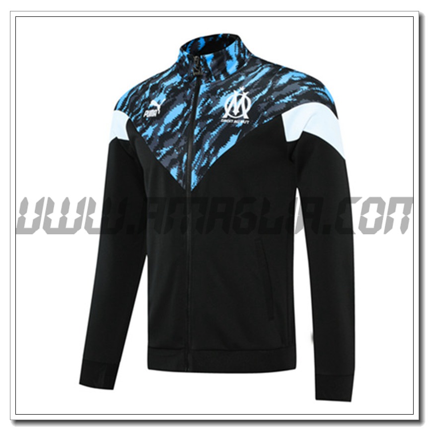 Nuova Giacca Calcio Marsiglia OM Nero/Blu 2021 2022