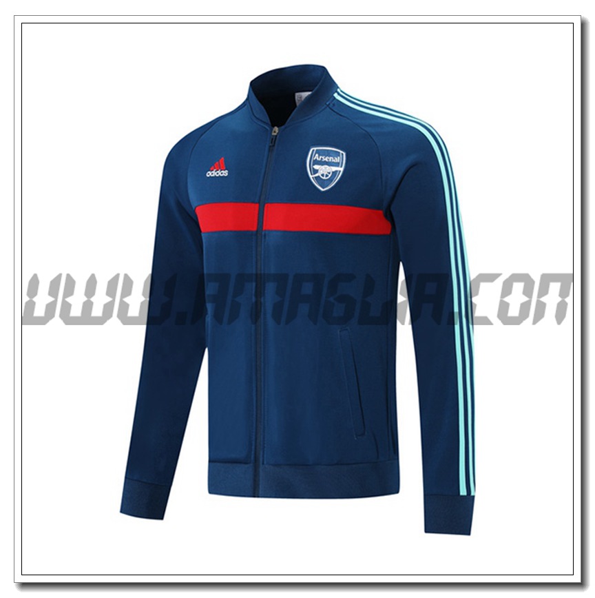 Nuova Giacca Calcio FC Arsenal Blu Marino/Rosso 2021 2022