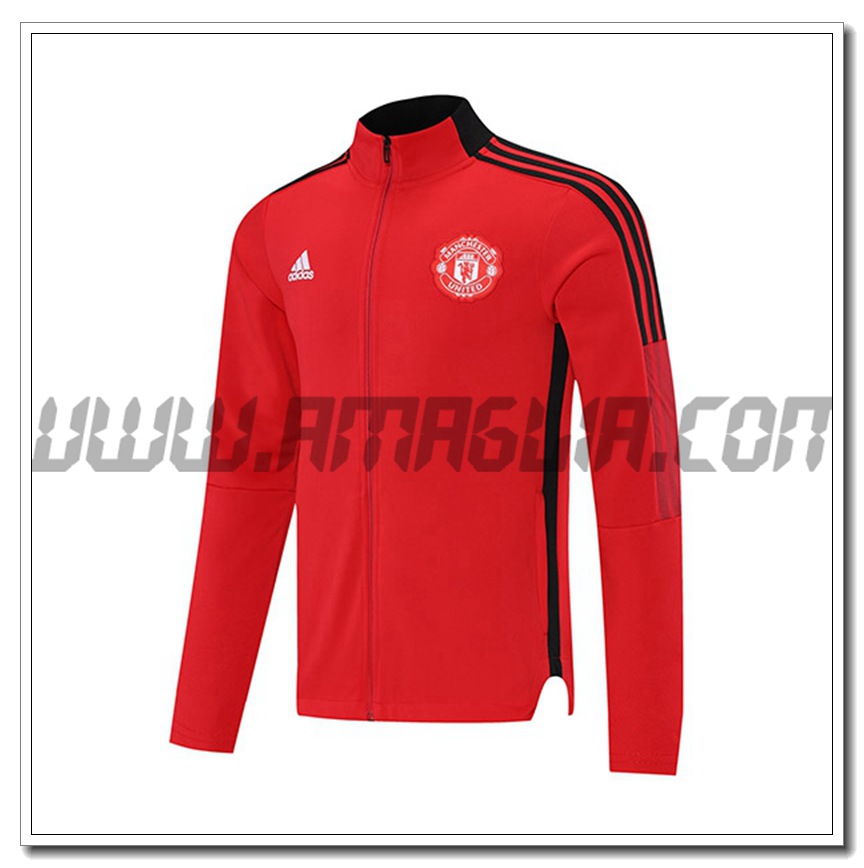 Nuova Giacca Calcio Manchester United Rosso/Nero 2021 2022