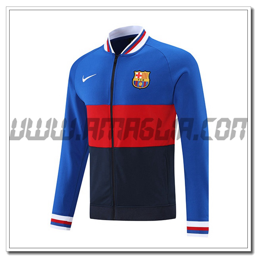 Nuova Giacca Calcio FC Barcellona Blu/Rosso 2021 2022