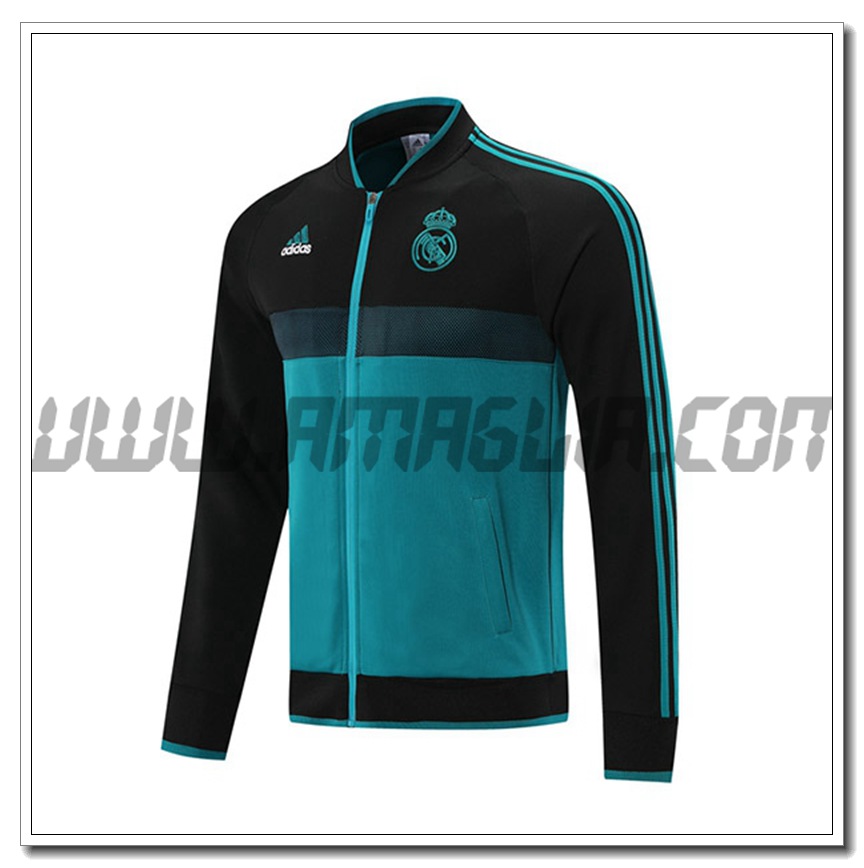 Nuova Giacca Calcio Real Madrid Verde Buio/Nero 2021 2022