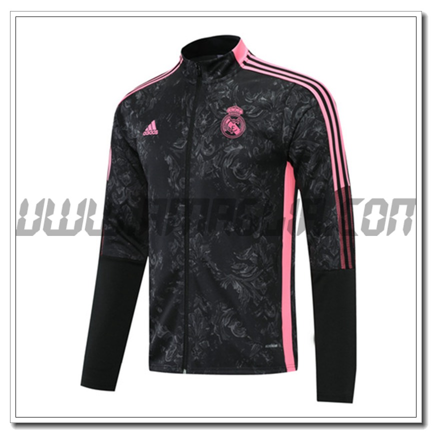 Nuova Giacca Calcio Real Madrid Nero/Rosa 2021 2022