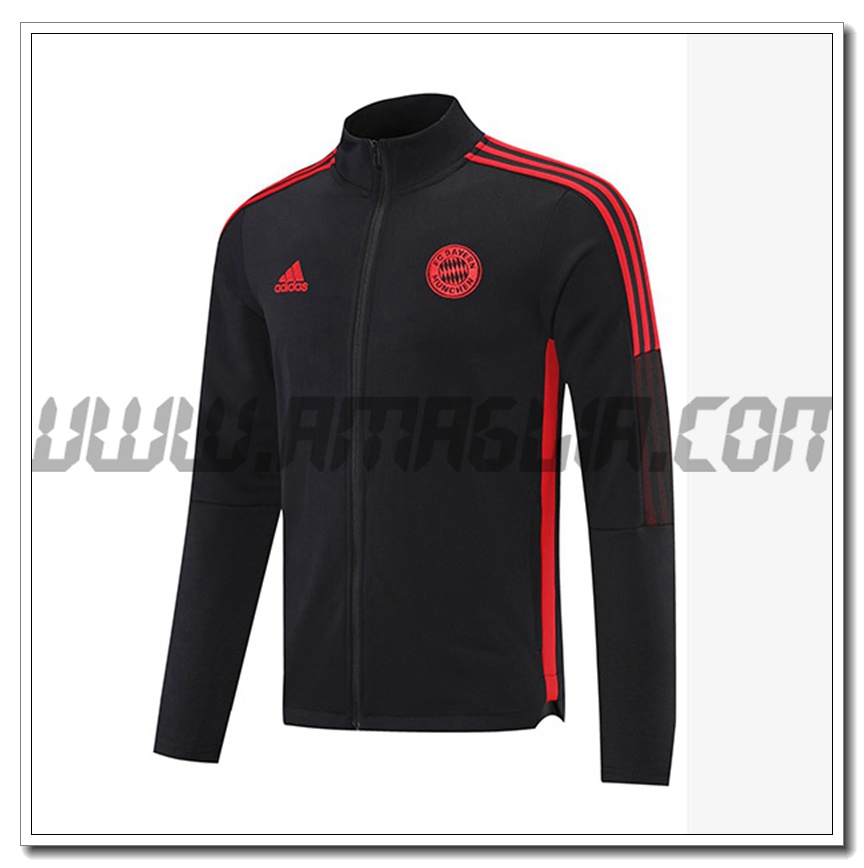 Nuova Giacca Calcio Bayern Monaco Rosso/Nero 2021 2022