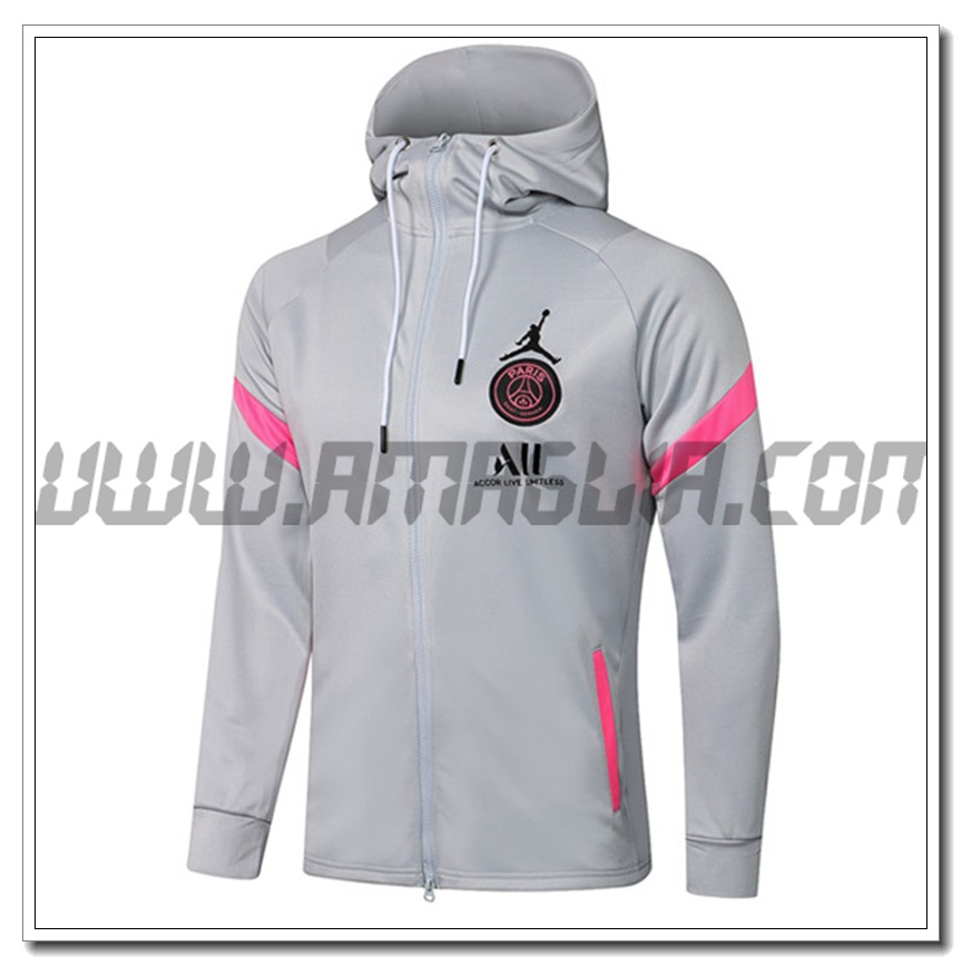 Giacca con Cappuccio Jordan PSG Grigio 2020/2021