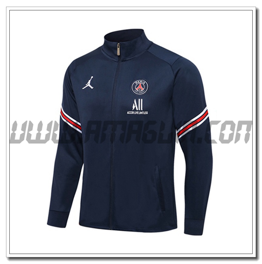 Nuova Giacca Calcio Jordan PSG Blu Marino 2021 2022 -2