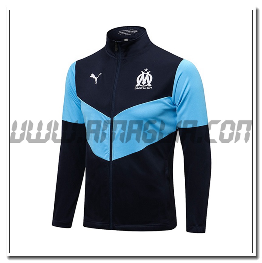 Nuova Giacca Calcio Marsiglia OM Blu/Nero 2021 2022 -1