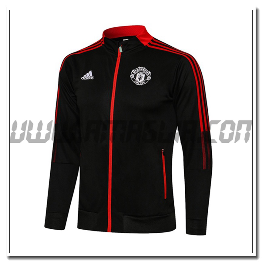 Nuova Giacca Calcio Manchester United Nero/Rosso 2021 2022