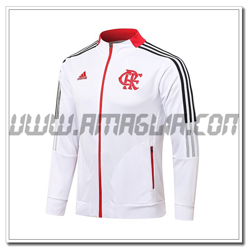 Nuova Giacca Calcio Flamengo Bianco 2021 2022